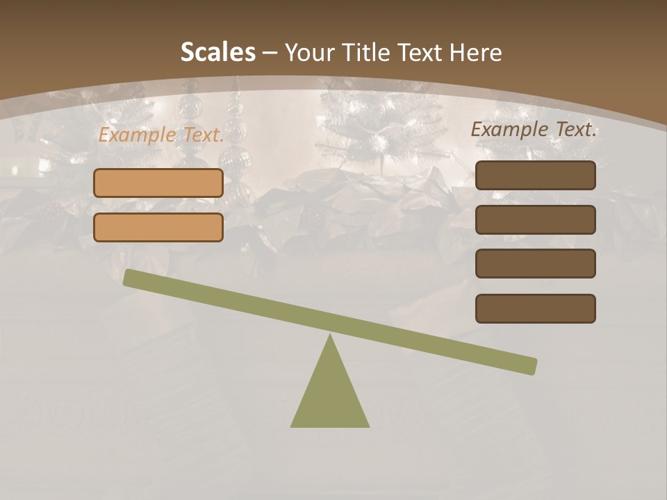 Ornaments Fireplace Mantle PowerPoint Template