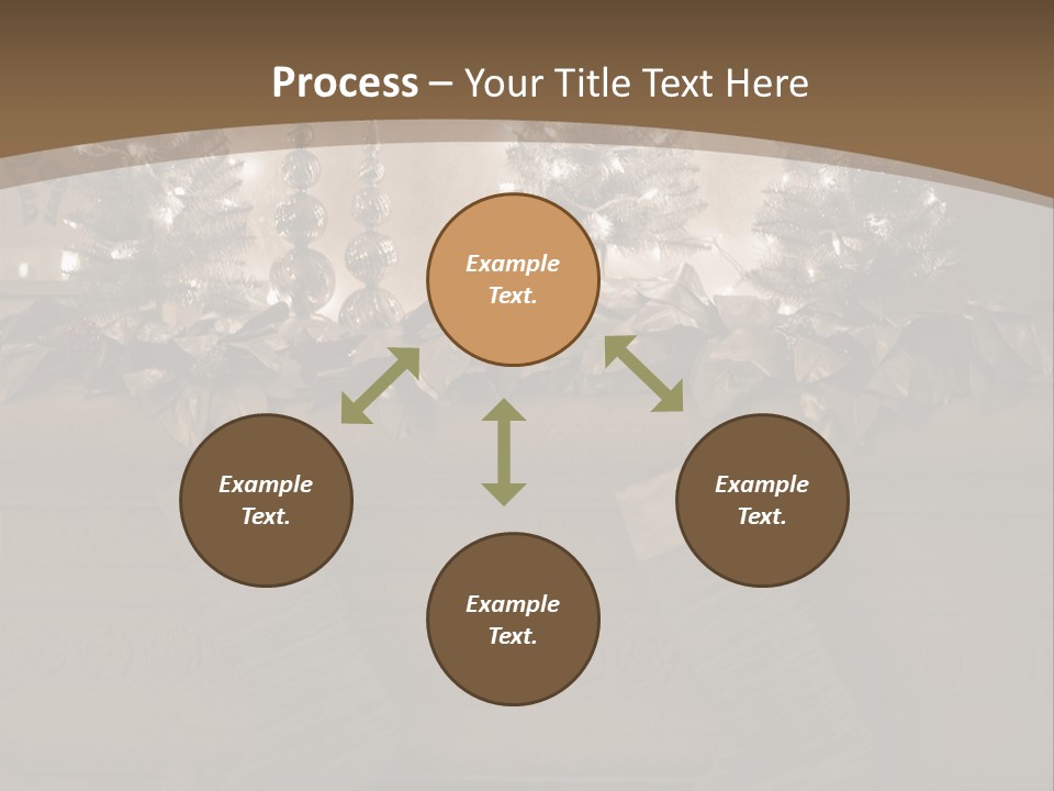 Ornaments Fireplace Mantle PowerPoint Template