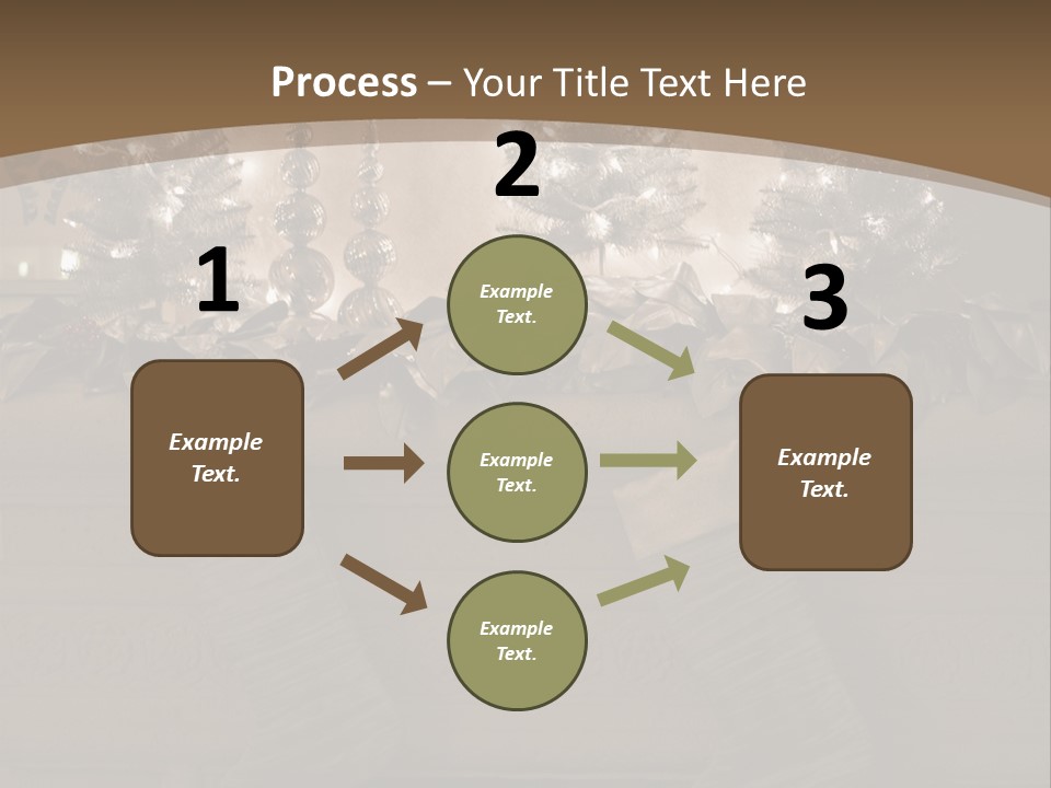 Ornaments Fireplace Mantle PowerPoint Template