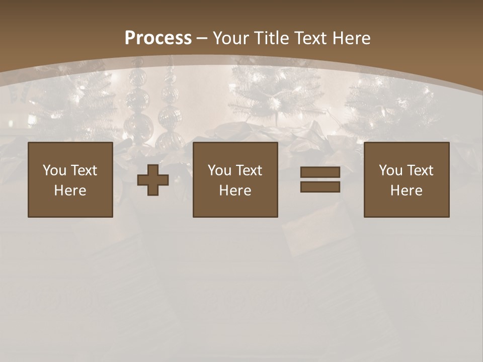 Ornaments Fireplace Mantle PowerPoint Template