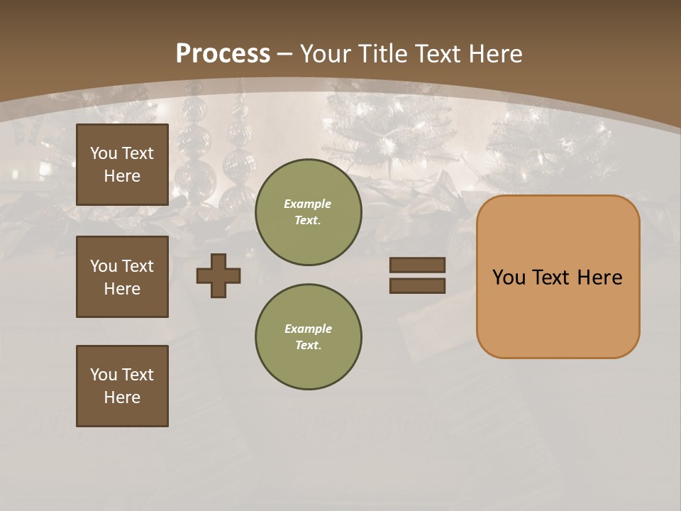 Ornaments Fireplace Mantle PowerPoint Template