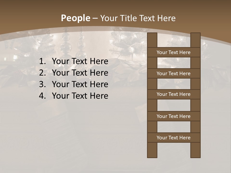 Ornaments Fireplace Mantle PowerPoint Template