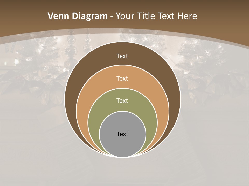 Ornaments Fireplace Mantle PowerPoint Template