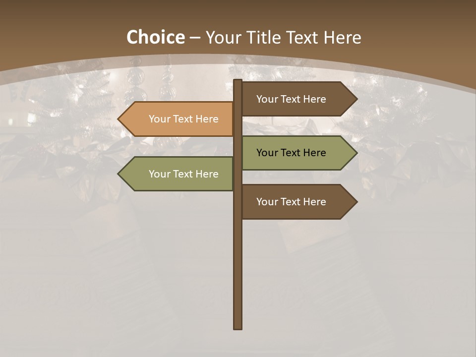 Ornaments Fireplace Mantle PowerPoint Template