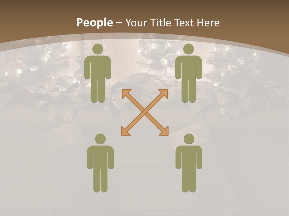 Ornaments Fireplace Mantle PowerPoint Template