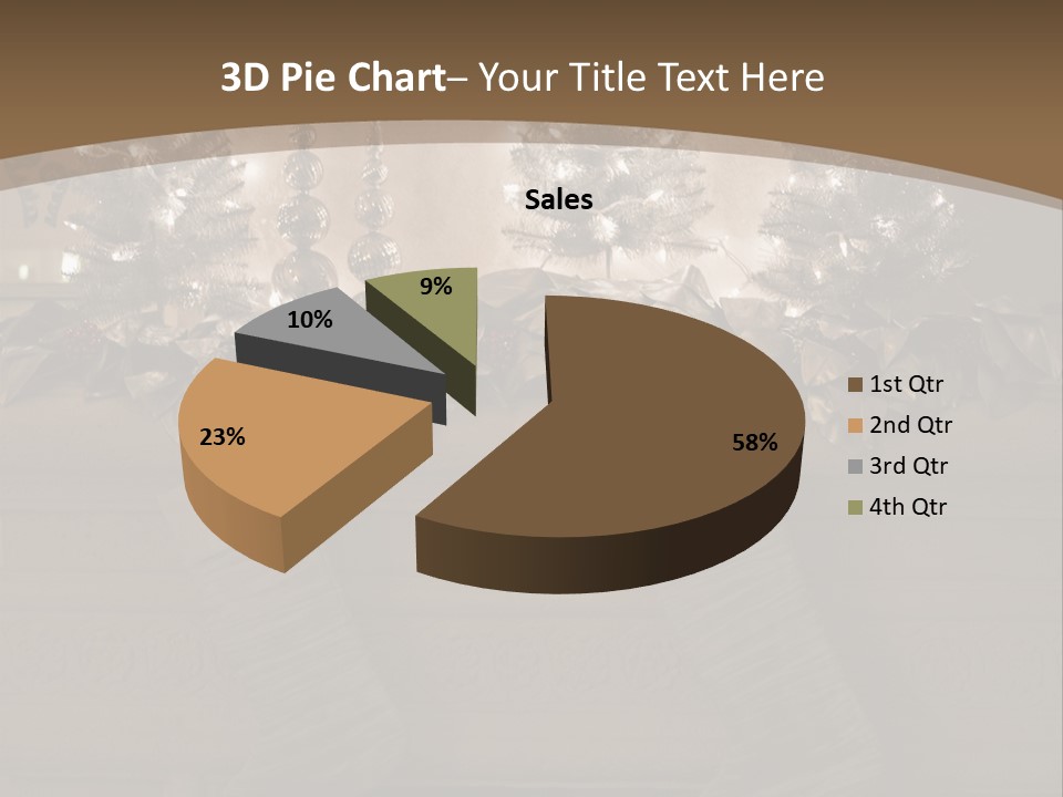 Ornaments Fireplace Mantle PowerPoint Template