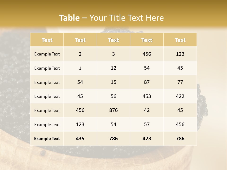 Appetizer Animal Table PowerPoint Template