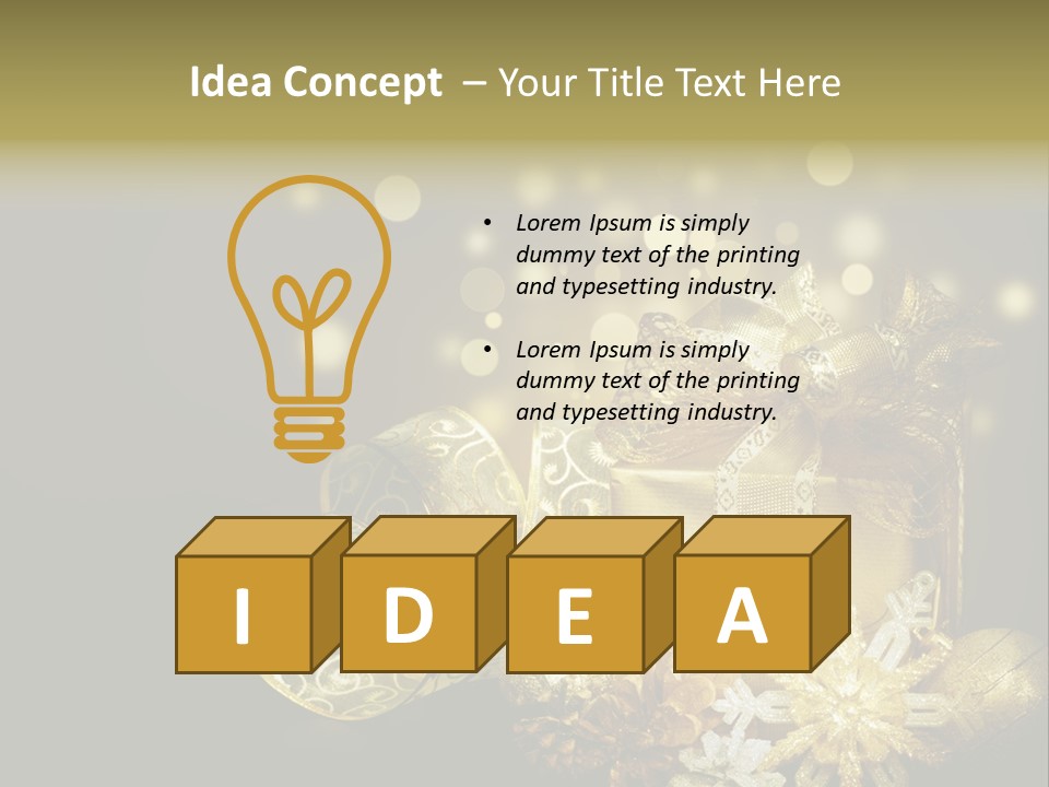 Eve Magic Gold PowerPoint Template