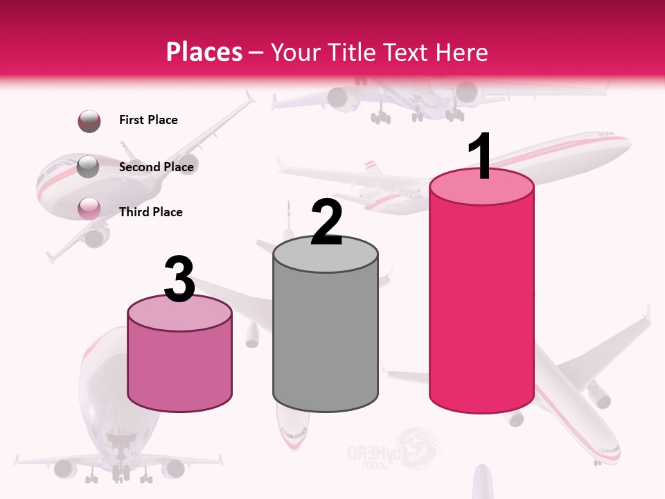 White Objects Transport PowerPoint Template