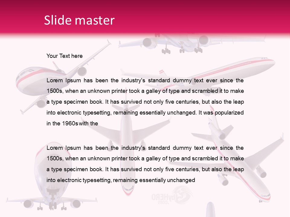 White Objects Transport PowerPoint Template