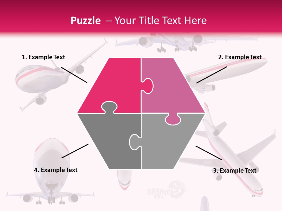 White Objects Transport PowerPoint Template