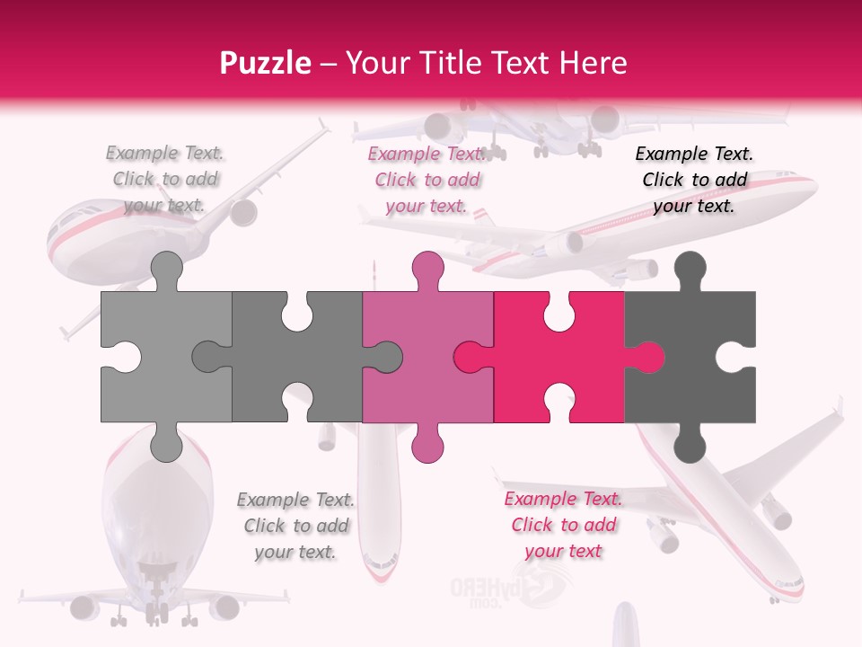 White Objects Transport PowerPoint Template