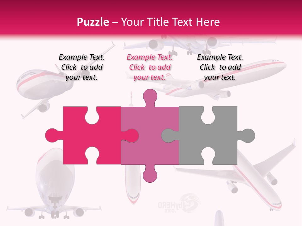 White Objects Transport PowerPoint Template