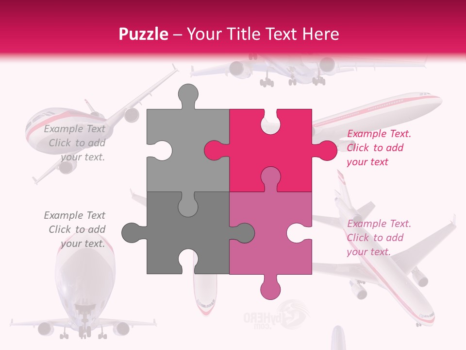 White Objects Transport PowerPoint Template