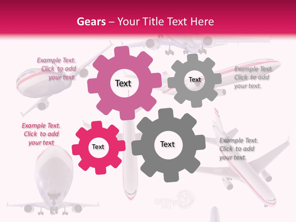 White Objects Transport PowerPoint Template