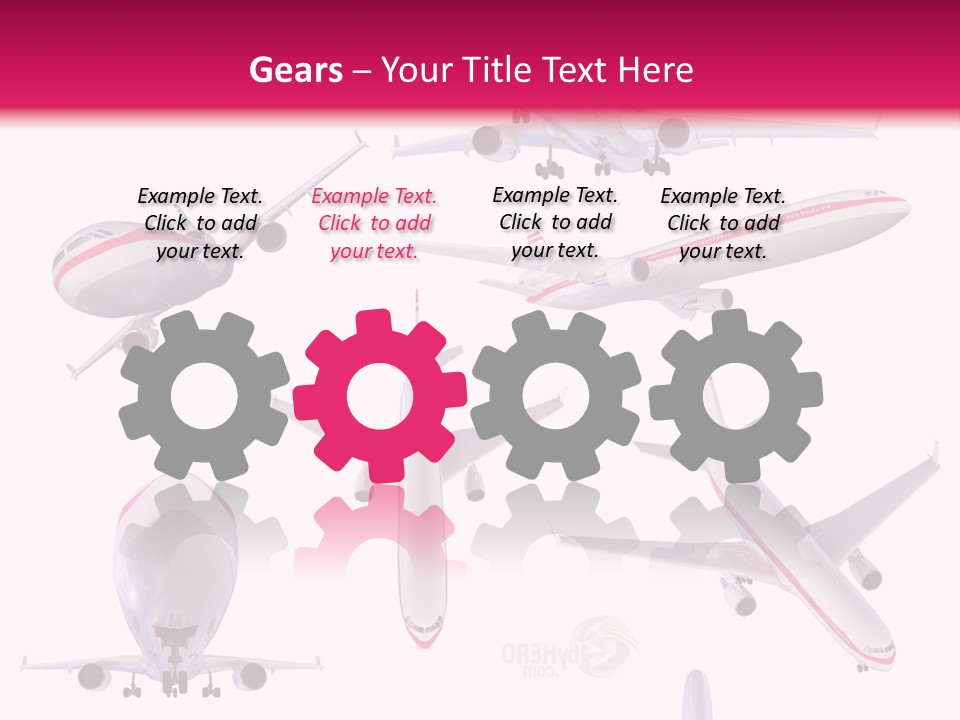 White Objects Transport PowerPoint Template