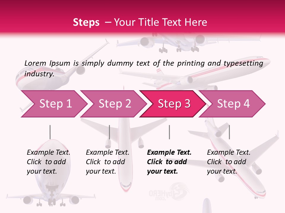 White Objects Transport PowerPoint Template