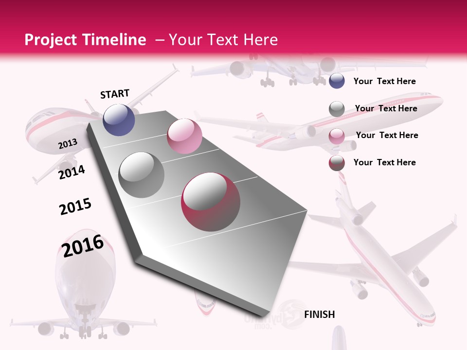 White Objects Transport PowerPoint Template