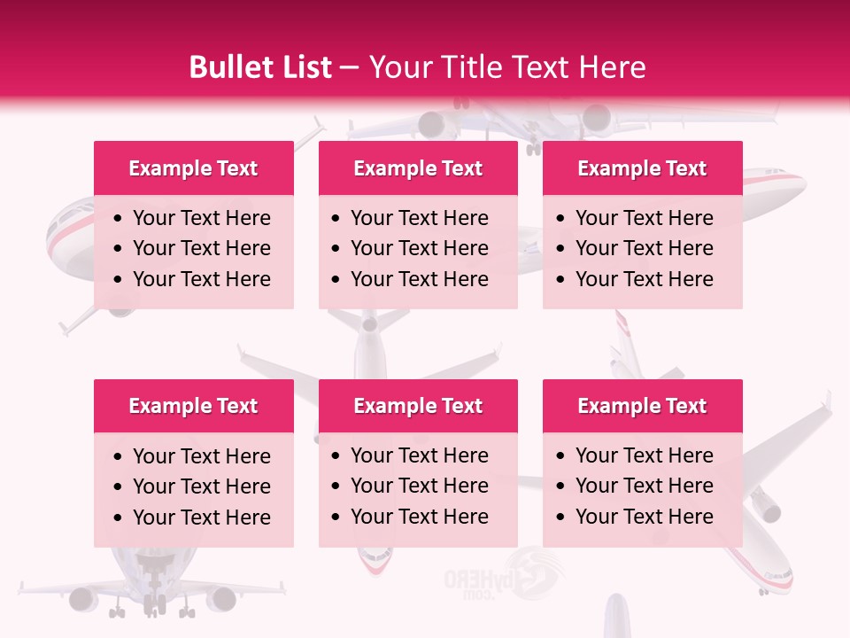 White Objects Transport PowerPoint Template