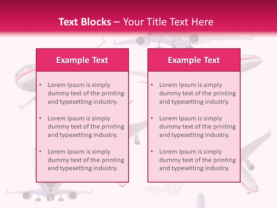 White Objects Transport PowerPoint Template