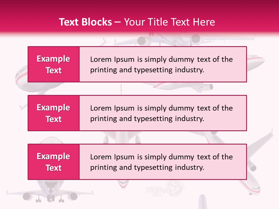 White Objects Transport PowerPoint Template