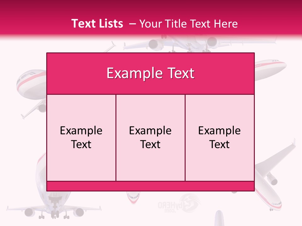 White Objects Transport PowerPoint Template