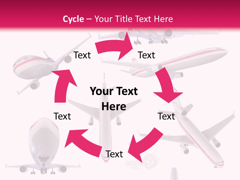 White Objects Transport PowerPoint Template