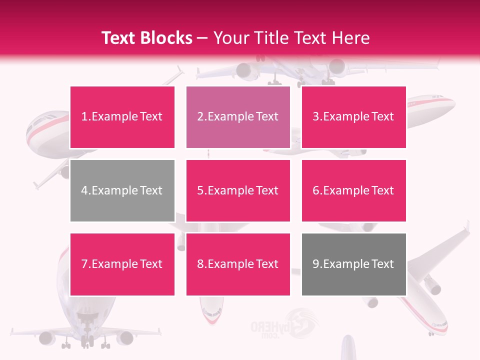 White Objects Transport PowerPoint Template