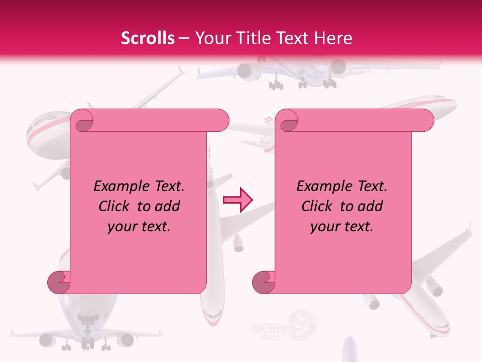 White Objects Transport PowerPoint Template