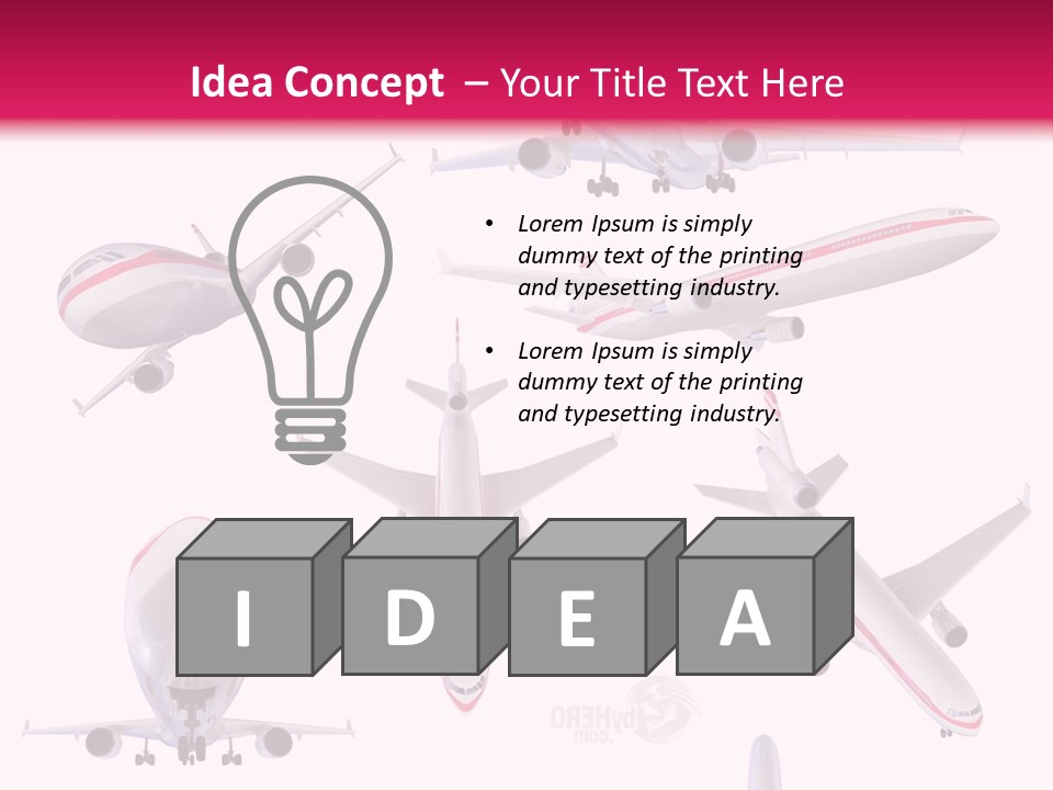 White Objects Transport PowerPoint Template