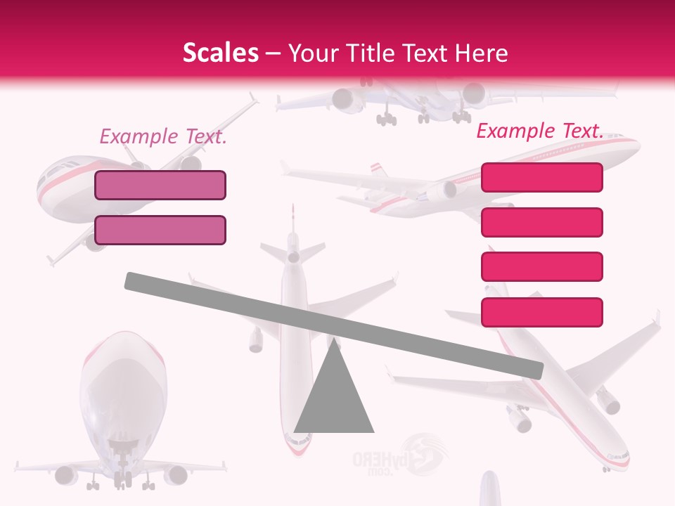 White Objects Transport PowerPoint Template