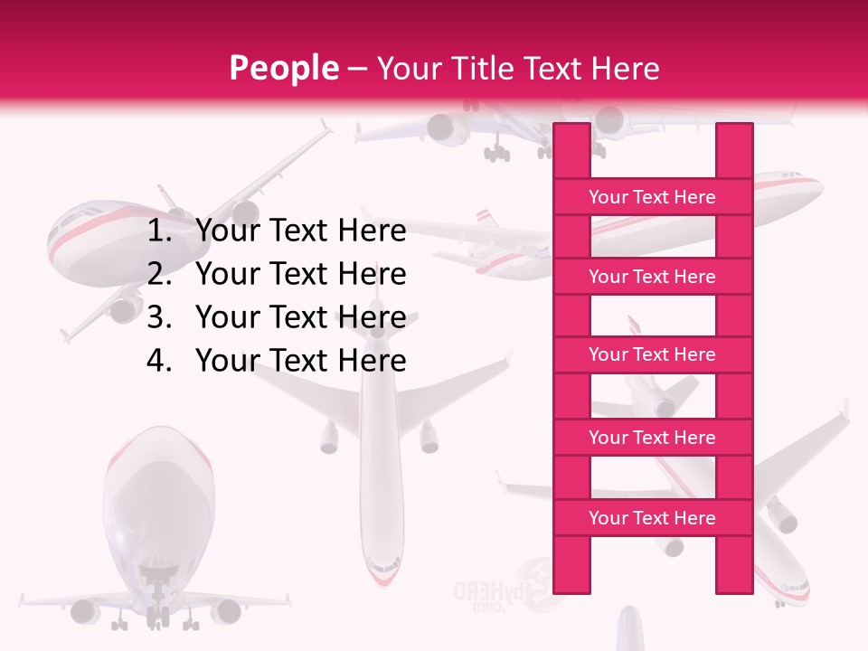 White Objects Transport PowerPoint Template