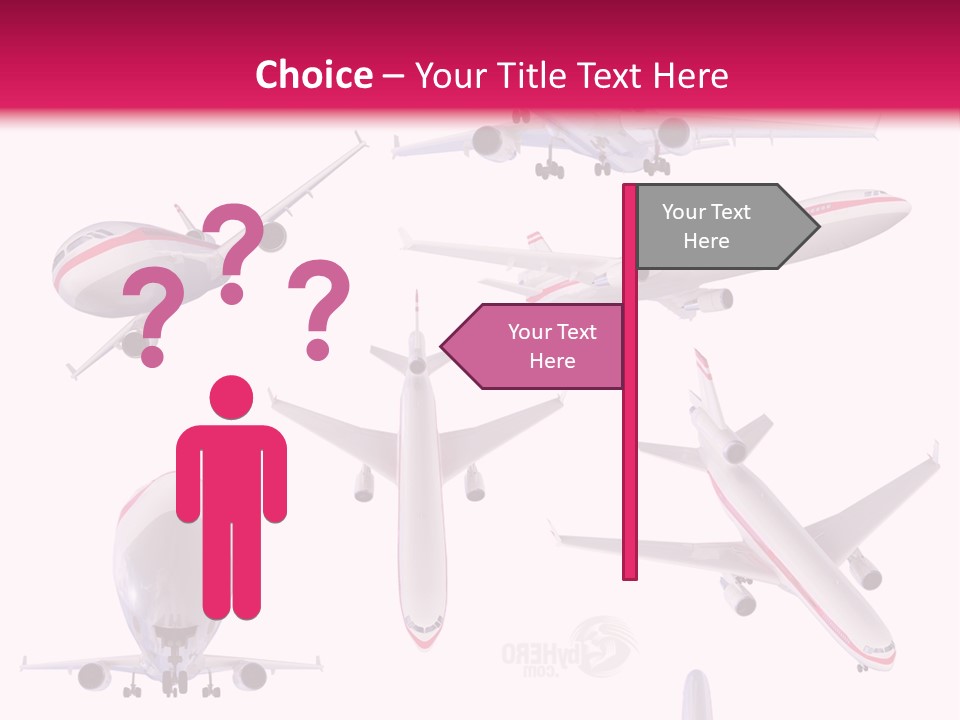 White Objects Transport PowerPoint Template