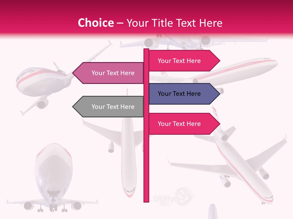 White Objects Transport PowerPoint Template