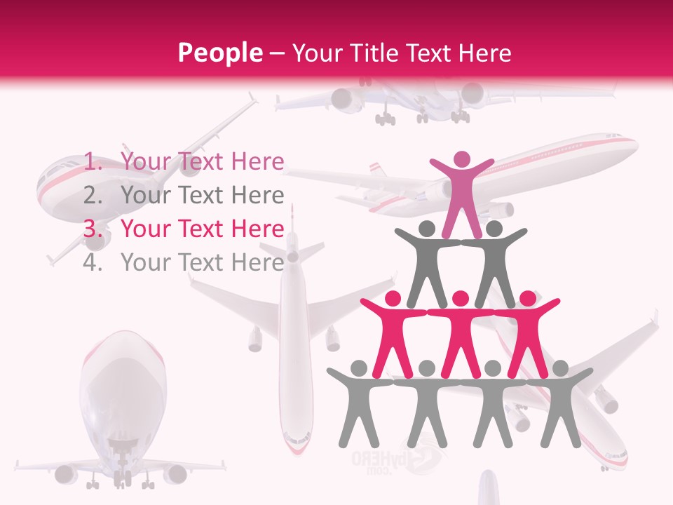 White Objects Transport PowerPoint Template