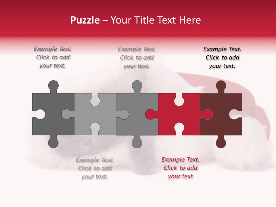 Mammal Kitty Santa PowerPoint Template