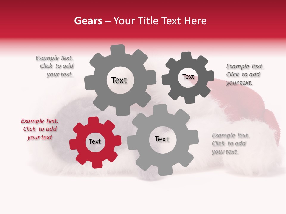 Mammal Kitty Santa PowerPoint Template