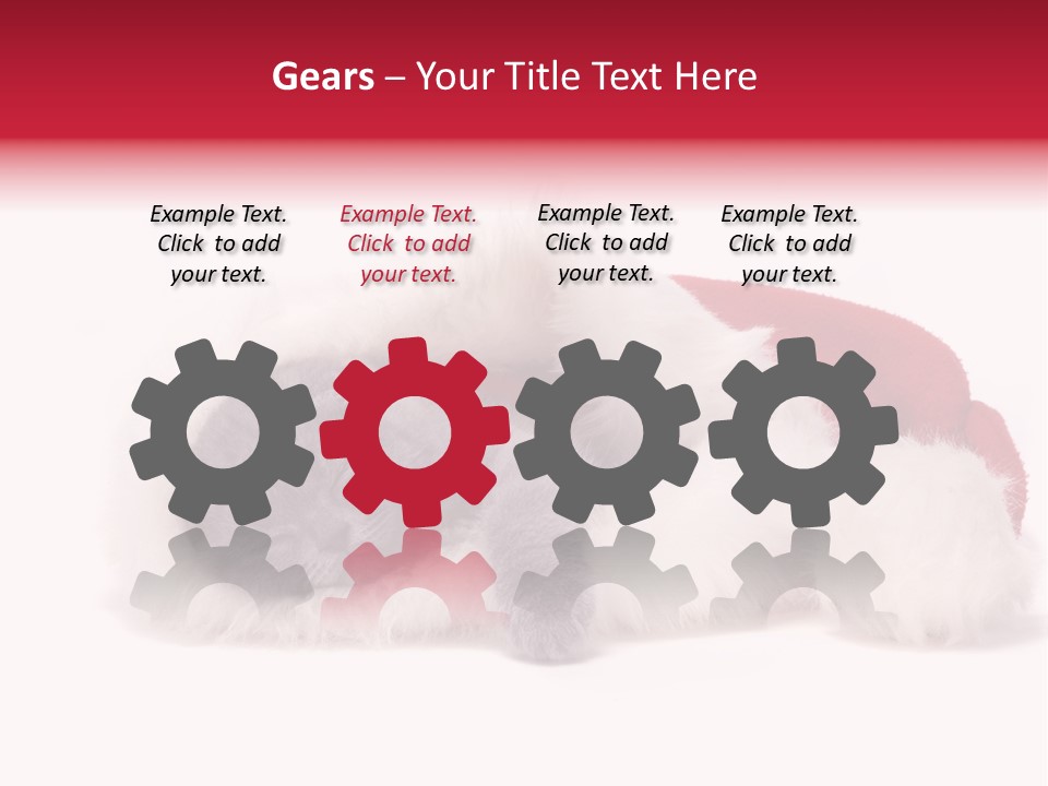 Mammal Kitty Santa PowerPoint Template