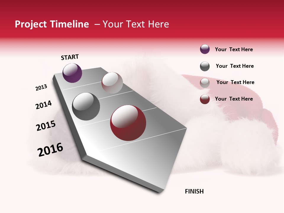 Mammal Kitty Santa PowerPoint Template