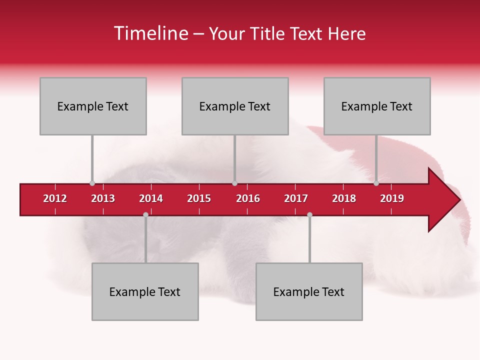 Mammal Kitty Santa PowerPoint Template