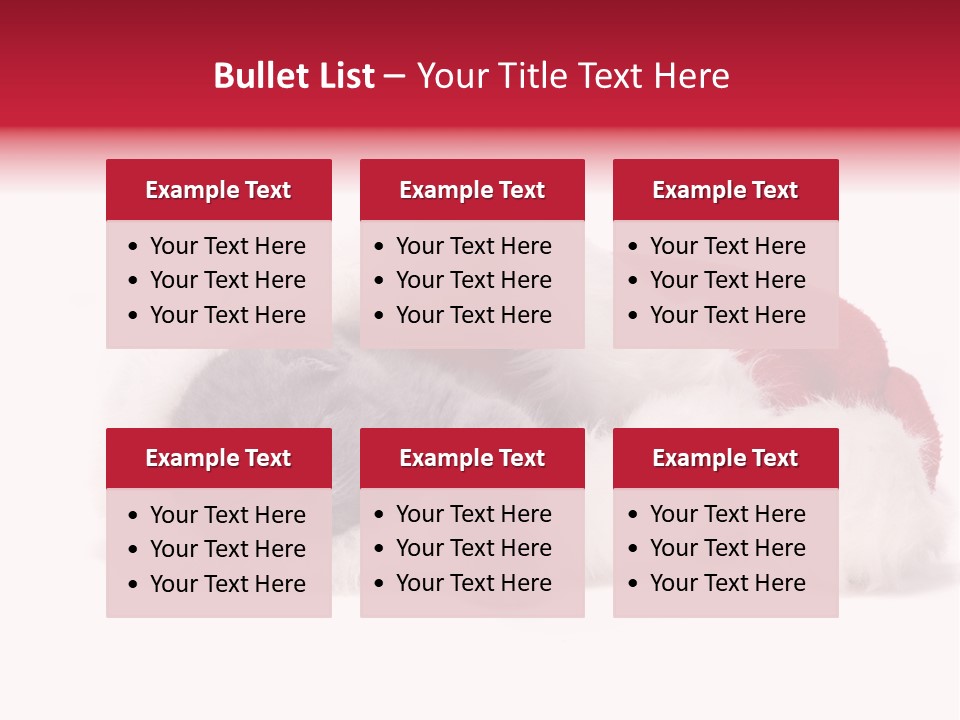 Mammal Kitty Santa PowerPoint Template