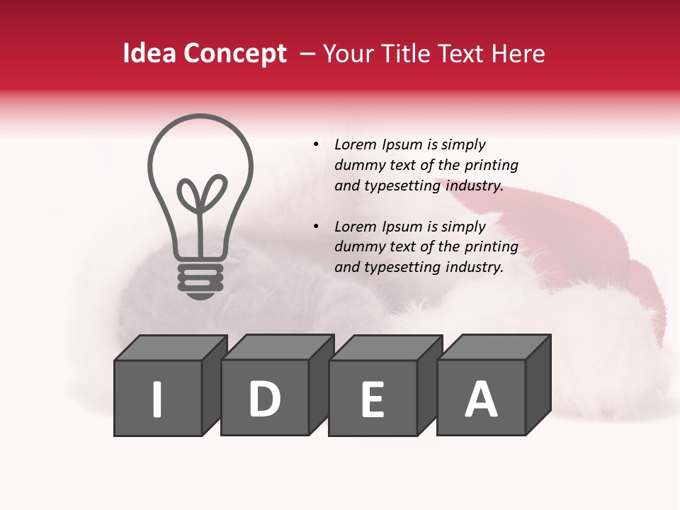 Mammal Kitty Santa PowerPoint Template