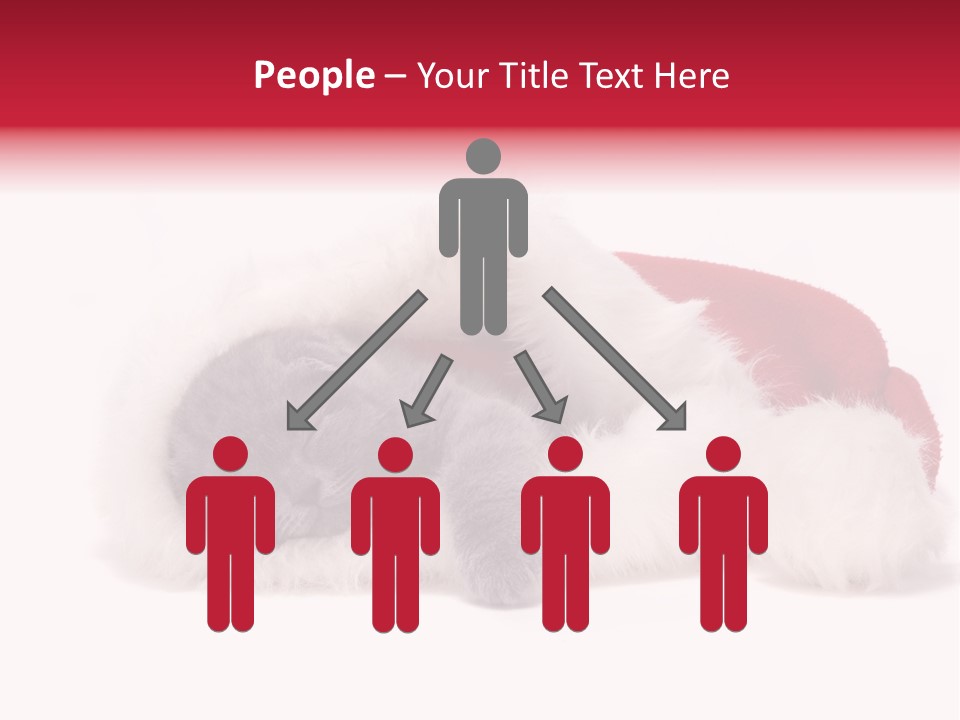 Mammal Kitty Santa PowerPoint Template