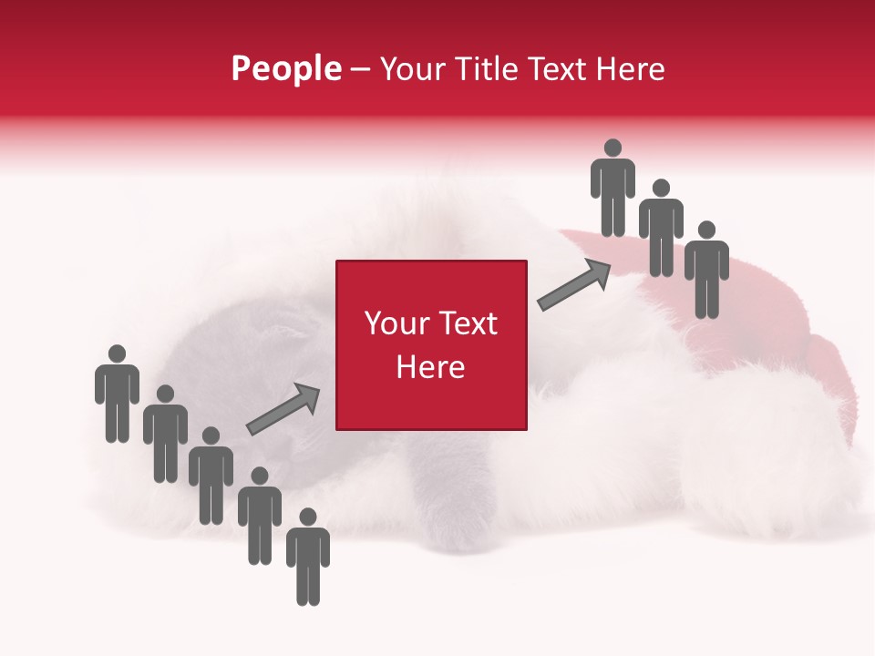 Mammal Kitty Santa PowerPoint Template