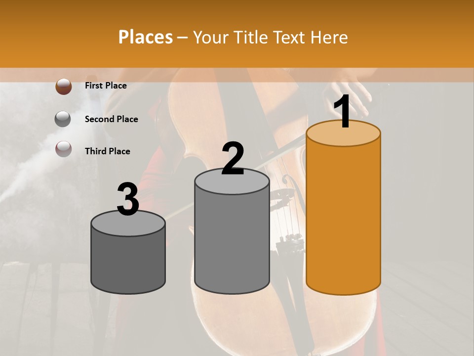 Bow Dark Cellist PowerPoint Template