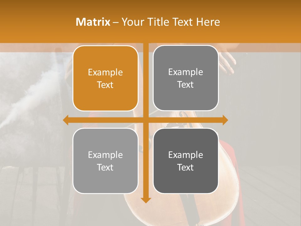 Bow Dark Cellist PowerPoint Template