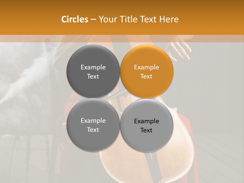 Bow Dark Cellist PowerPoint Template