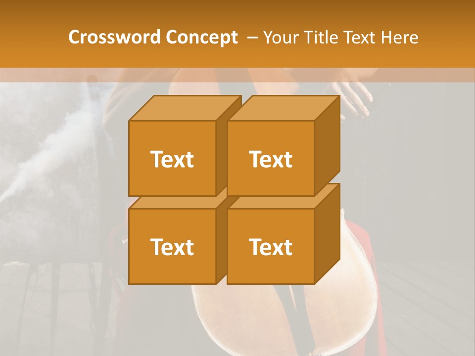 Bow Dark Cellist PowerPoint Template