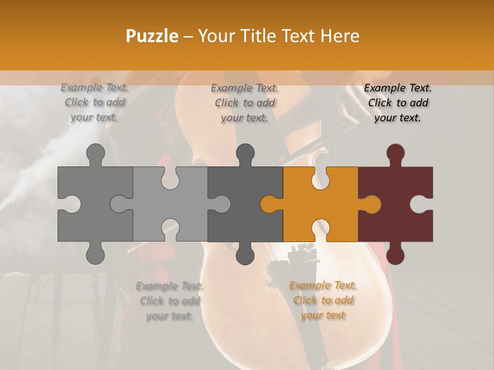 Bow Dark Cellist PowerPoint Template