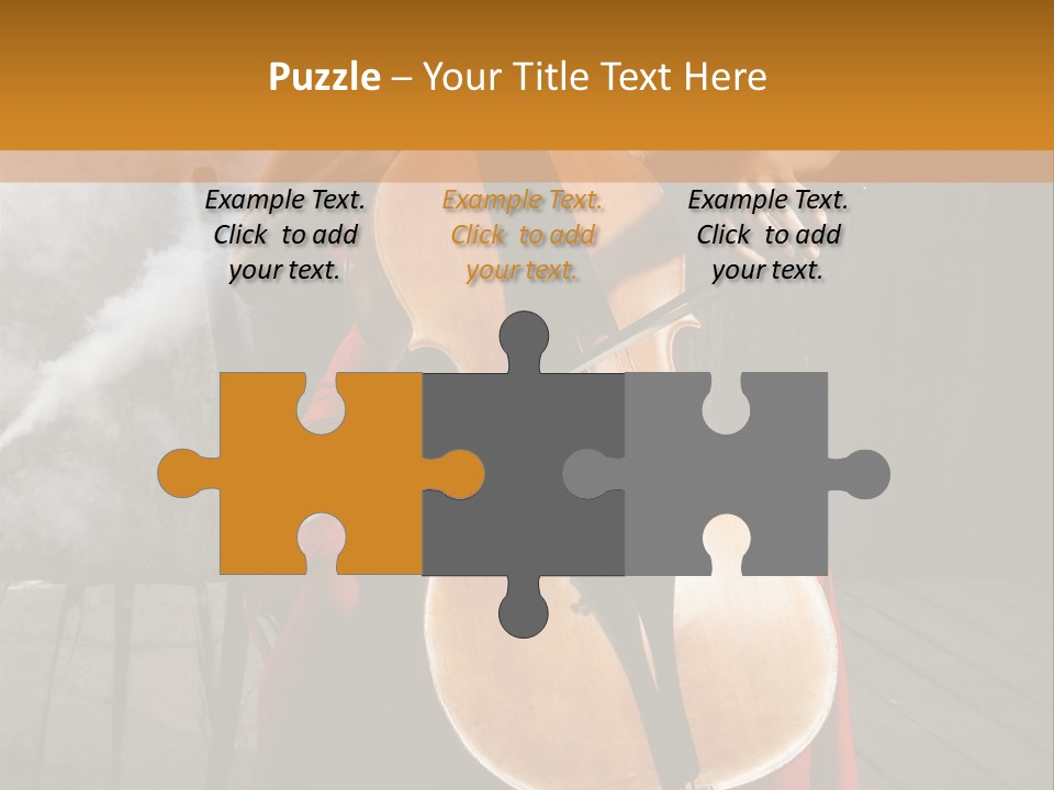 Bow Dark Cellist PowerPoint Template